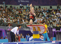 İdman gimnastikası üzrə fərdi çoxnövçülük yarışlarında ölkəmizi qadınlar arasında Marina Nekrasova təmsil edir. Bakı, Azərbaycan, 18 iyun 2015